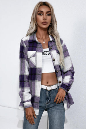 Lasting Trend Buttoned Plaid Flannel Shirt - MXSTUDIO.COM