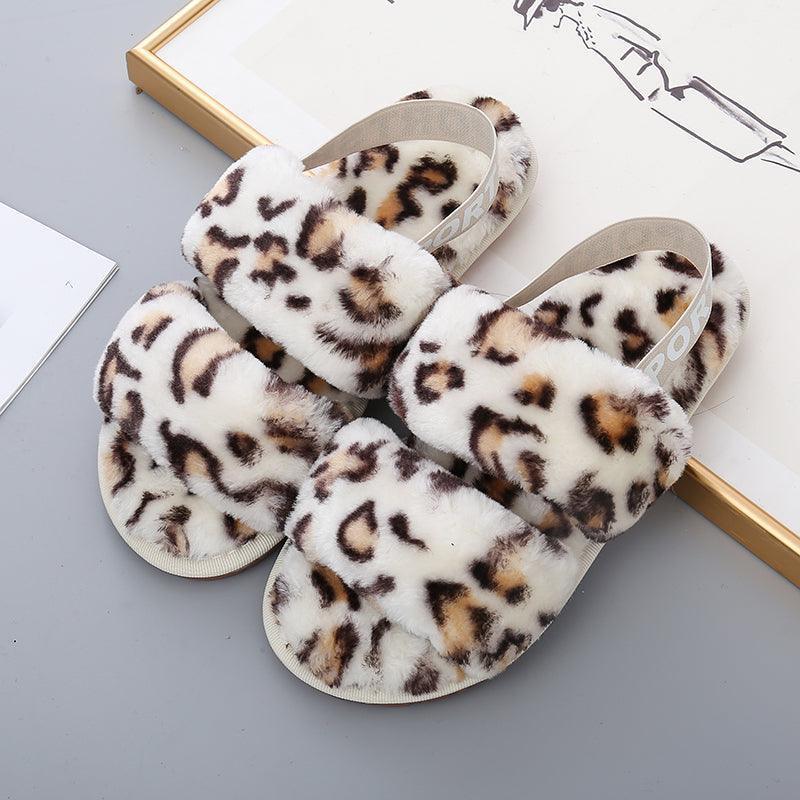 Lavishly Comfortable Open Toe Faux Fur Slippers - MXSTUDIO.COM