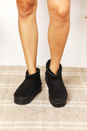 Legend Women's Black Ugg Platform Mini Boots - MXSTUDIO.COM