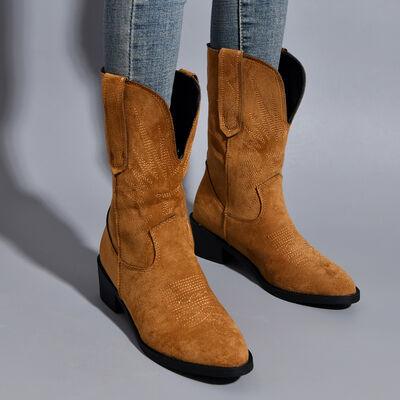 a pair of jeans and cowboy boots
