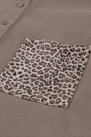 Leopard Denim Patchwork Shacket - MXSTUDIO.COM