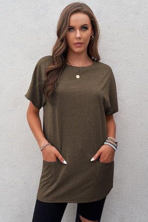 Less Is More Short Sleeve Tunic Top - MXSTUDIO.COM