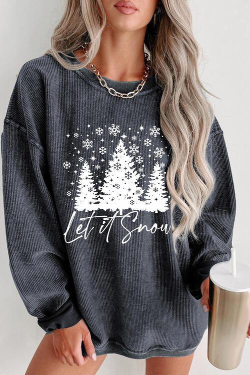 Let It Snow Christmas Tree Sweatshirt-MXSTUDIO.COM