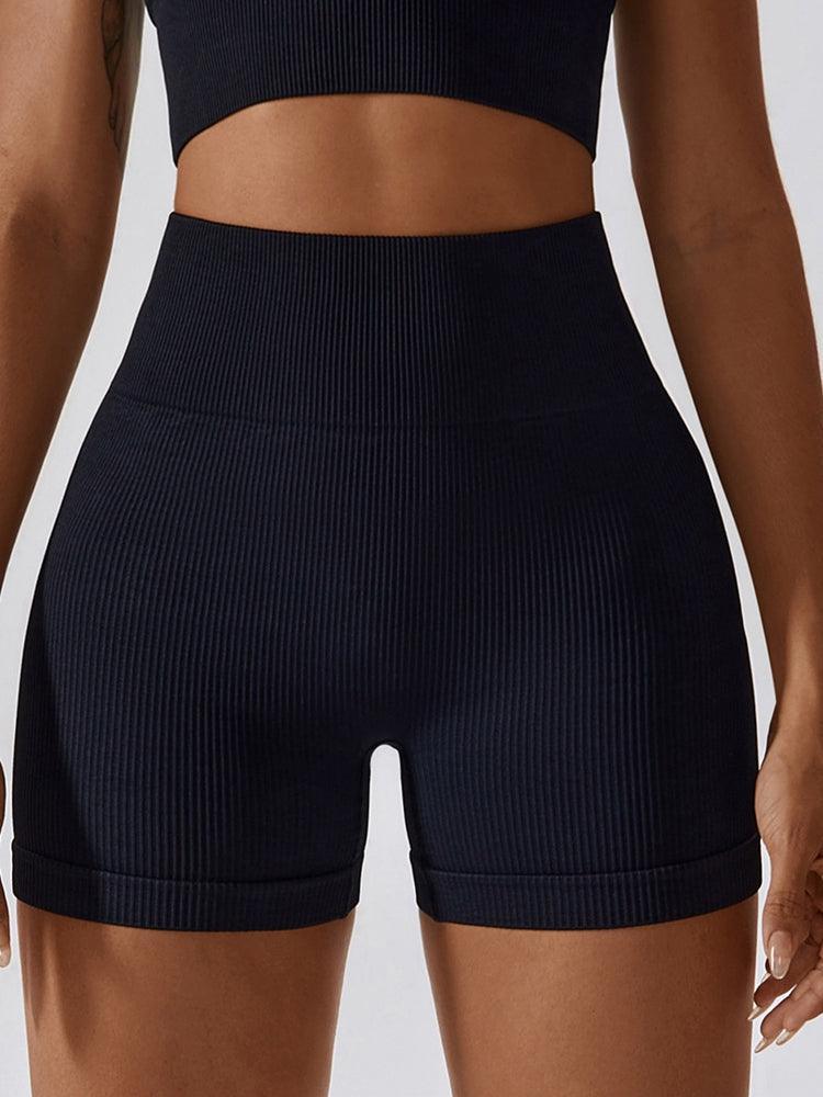 Level Up Support Spandex High Waist Yoga Shorts - MXSTUDIO.COM