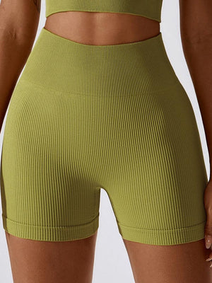 Level Up Support Spandex High Waist Yoga Shorts - MXSTUDIO.COM