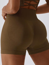 Level Up Support Spandex High Waist Yoga Shorts - MXSTUDIO.COM