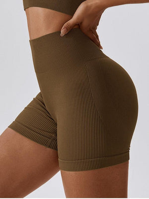 Level Up Support Spandex High Waist Yoga Shorts - MXSTUDIO.COM