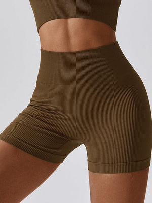 Level Up Support Spandex High Waist Yoga Shorts - MXSTUDIO.COM