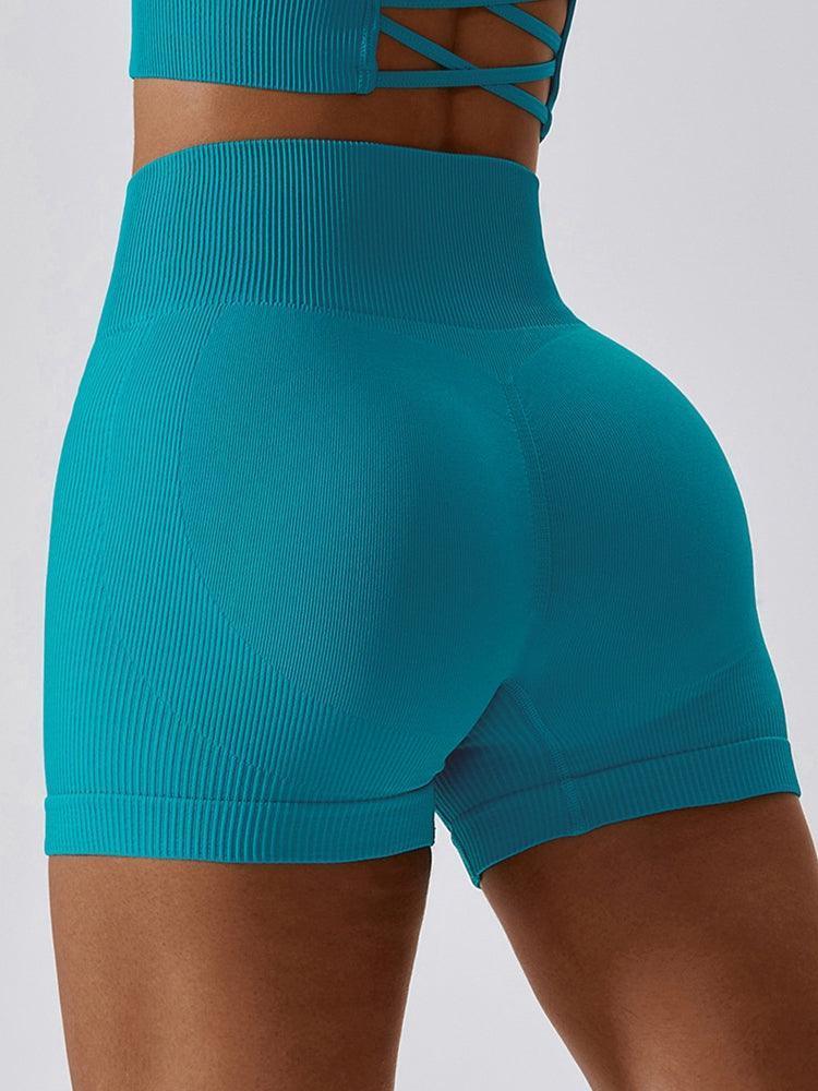 Level Up Support Spandex High Waist Yoga Shorts - MXSTUDIO.COM