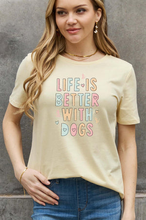 Life Is Better With Dogs Plus Size Dog Lover T Shirt - MXSTUDIO.COM