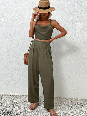 Life of the Party Backless Top and Pants Set - MXSTUDIO.COM