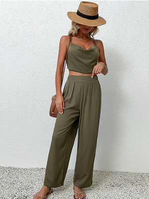 Life of the Party Backless Top and Pants Set - MXSTUDIO.COM