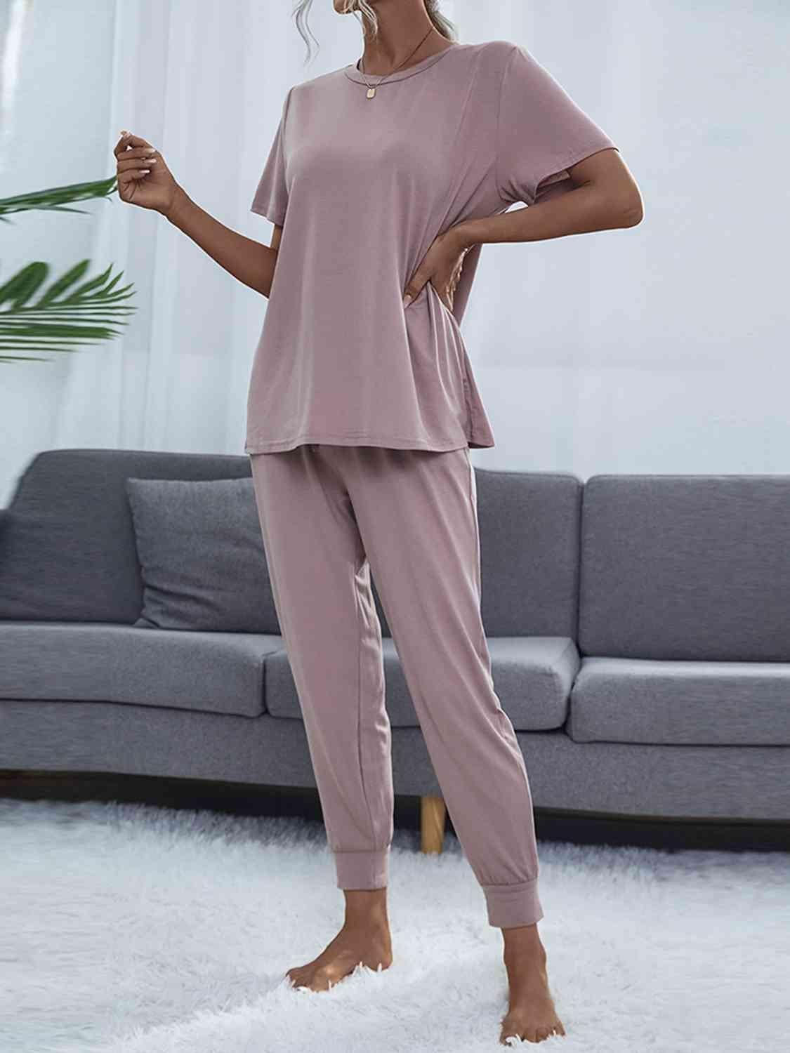 Lightweight Top And Pants 2 Piece Outfit Lounge Set - MXSTUDIO.COM