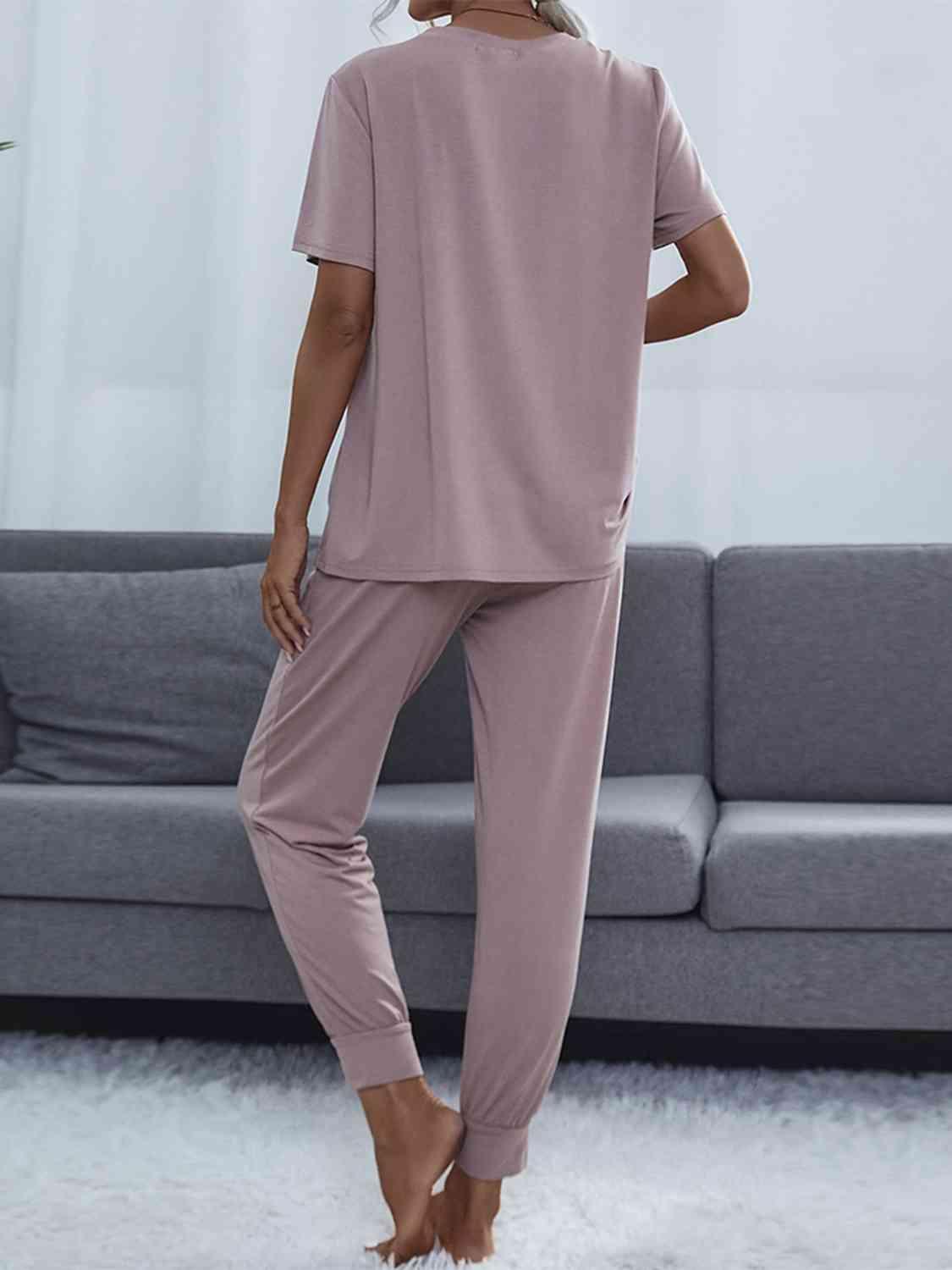 Lightweight Top And Pants 2 Piece Outfit Lounge Set - MXSTUDIO.COM