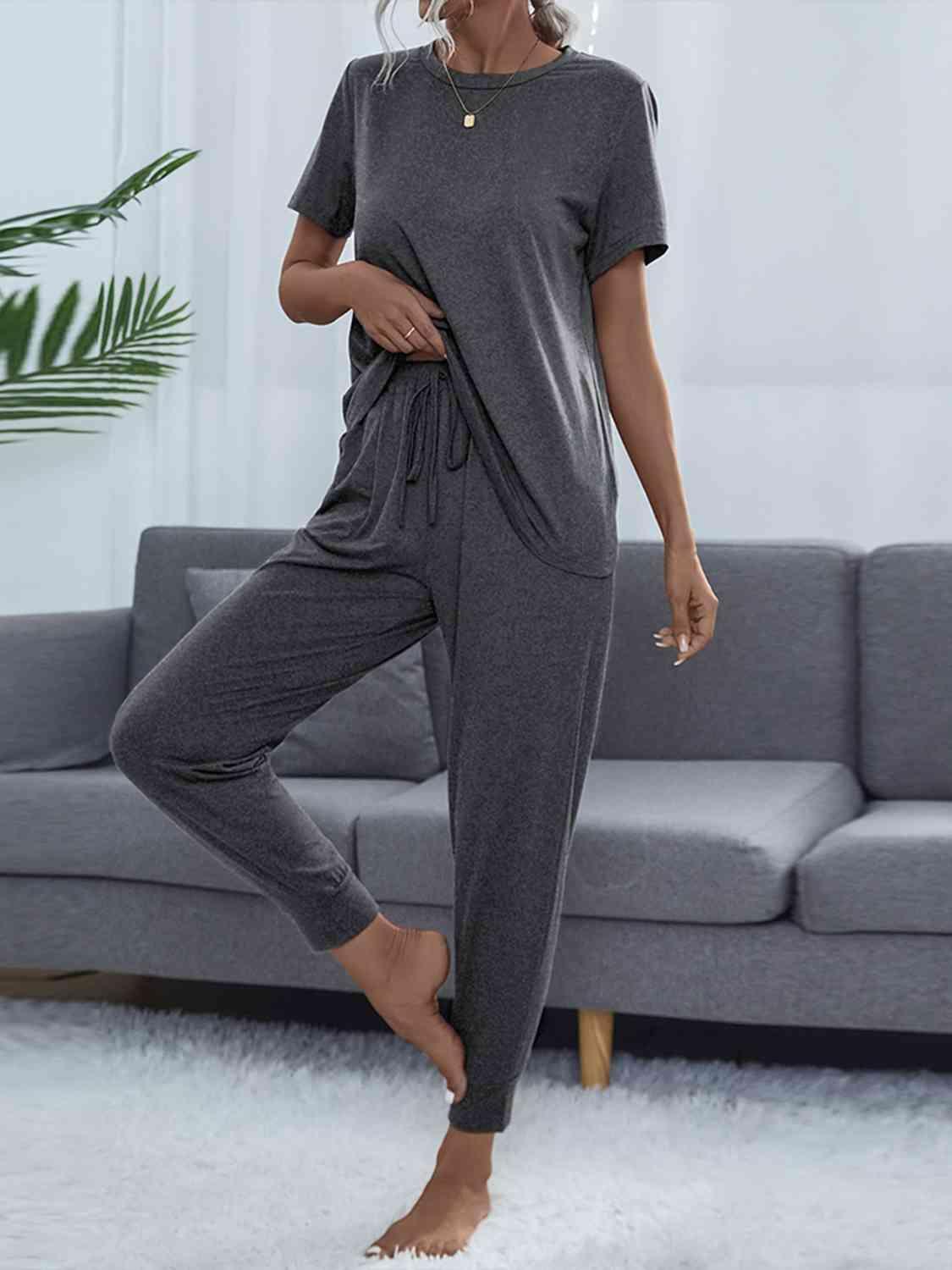 Lightweight Top And Pants 2 Piece Outfit Lounge Set - MXSTUDIO.COM