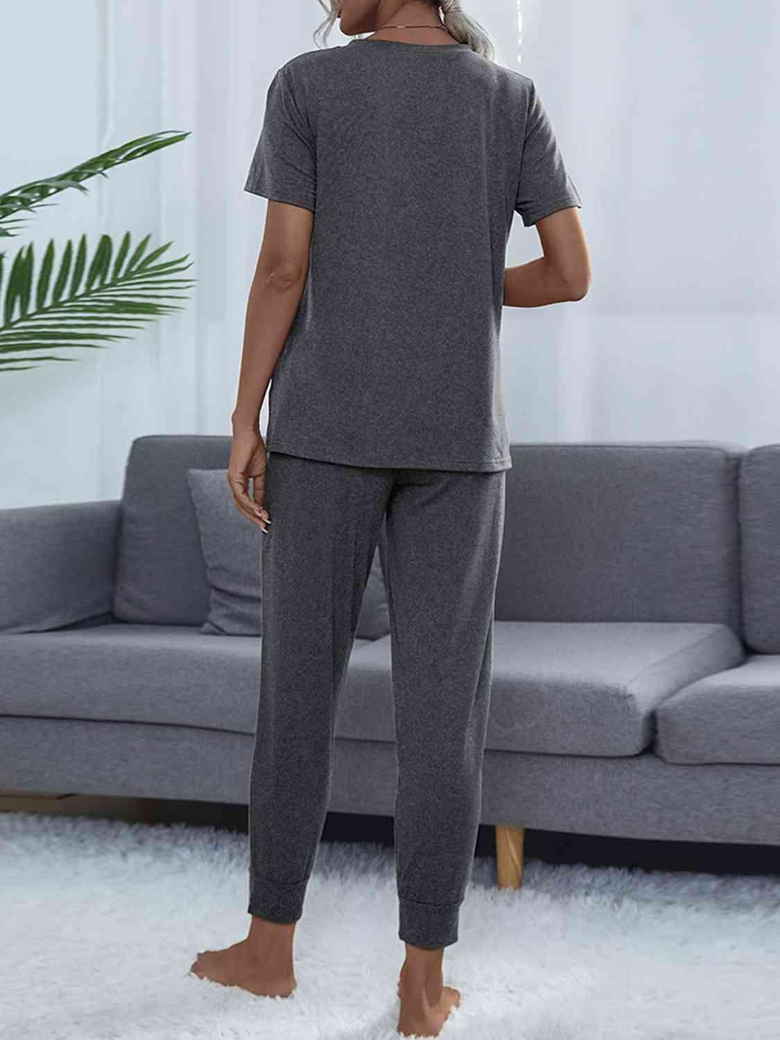 Lightweight Top And Pants 2 Piece Outfit Lounge Set - MXSTUDIO.COM