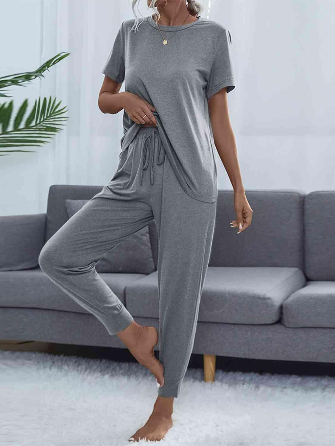 Lightweight Top And Pants 2 Piece Outfit Lounge Set - MXSTUDIO.COM