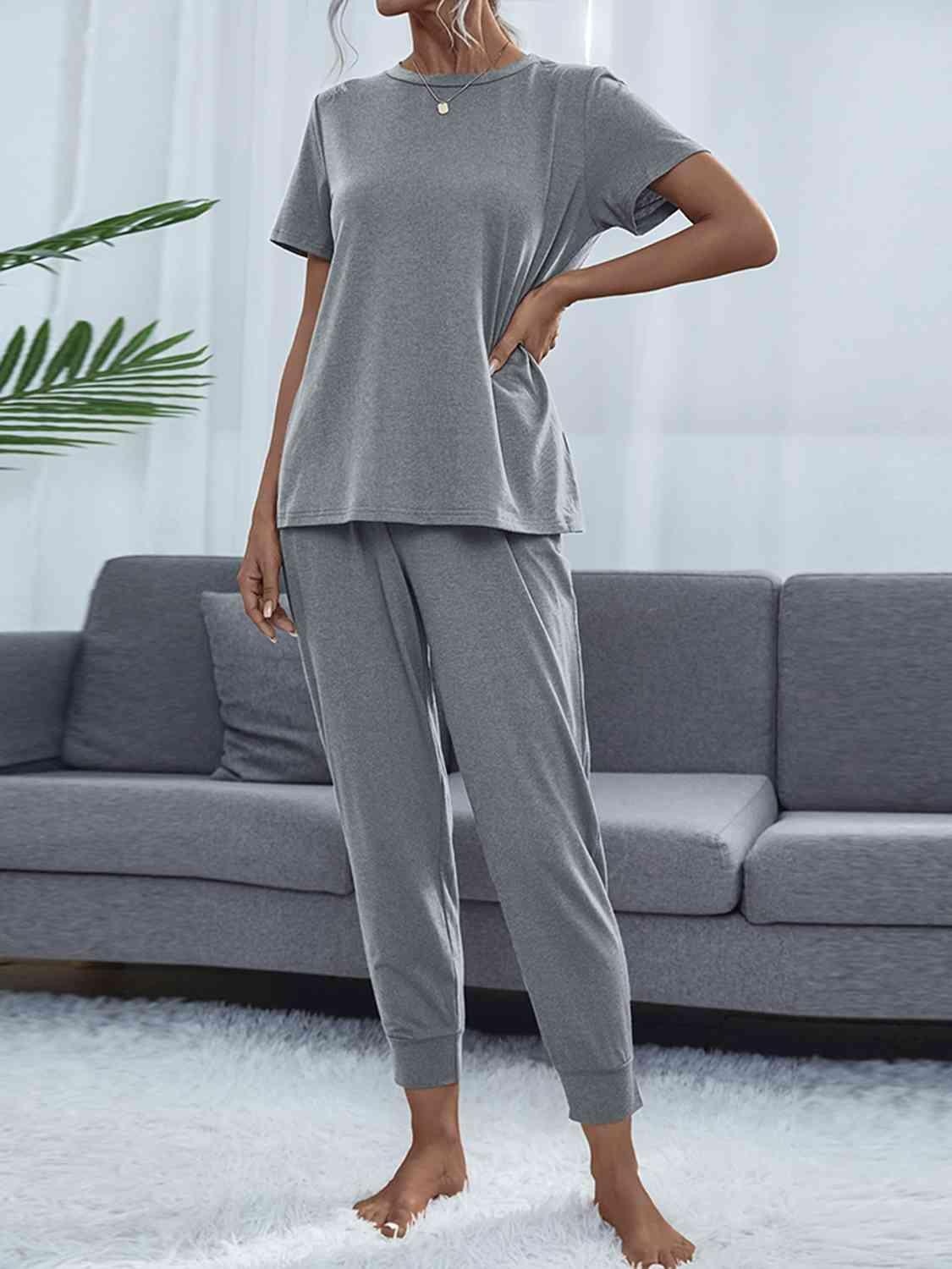 Lightweight Top And Pants 2 Piece Outfit Lounge Set - MXSTUDIO.COM