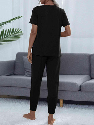 Lightweight Top And Pants 2 Piece Outfit Lounge Set - MXSTUDIO.COM