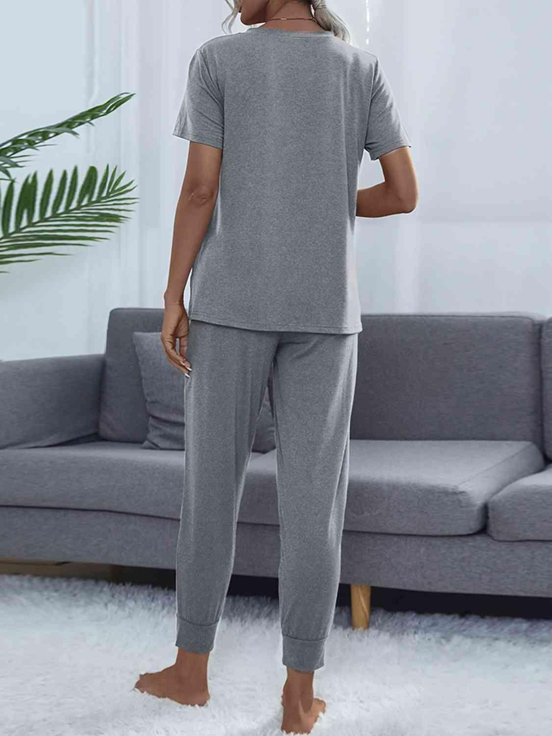 Lightweight Top And Pants 2 Piece Outfit Lounge Set - MXSTUDIO.COM