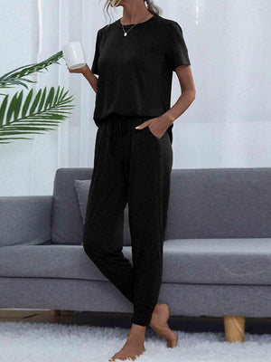 Lightweight Top And Pants 2 Piece Outfit Lounge Set - MXSTUDIO.COM