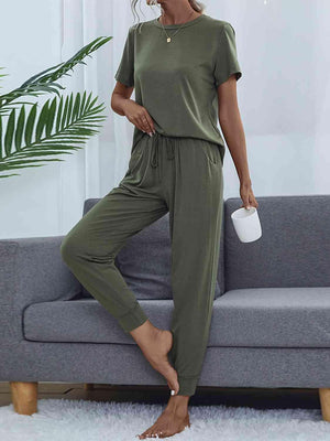 Lightweight Top And Pants 2 Piece Outfit Lounge Set - MXSTUDIO.COM