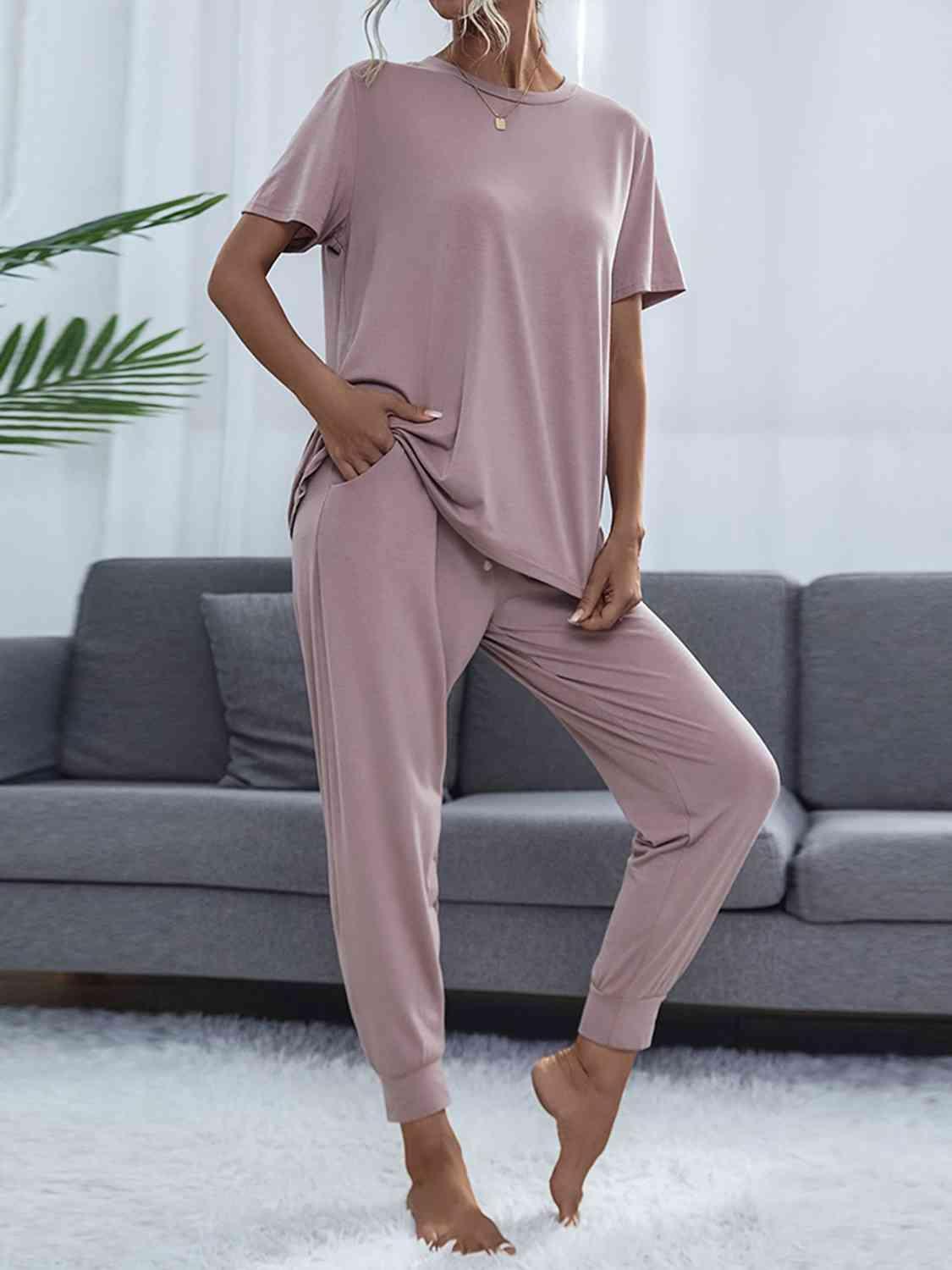 Lightweight Top And Pants 2 Piece Outfit Lounge Set - MXSTUDIO.COM