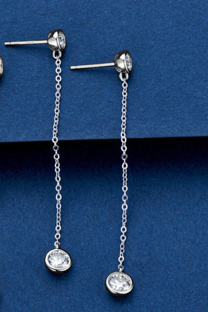 Limitless Elegance Moissanite Chain Drop Earrings - MXSTUDIO.COM
