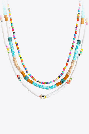 Limitless Multicolored Three-Piece Set Beaded Necklaces - MXSTUDIO.COM