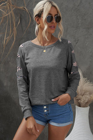 Live Fully Raglan Sleeve Gray Sweatshirt - MXSTUDIO.COM