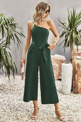 Live In The Moment Wide Leg One Shoulder Jumpsuit - MXSTUDIO.COM