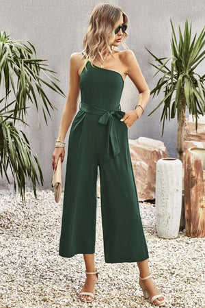 Live In The Moment Wide Leg One Shoulder Jumpsuit - MXSTUDIO.COM