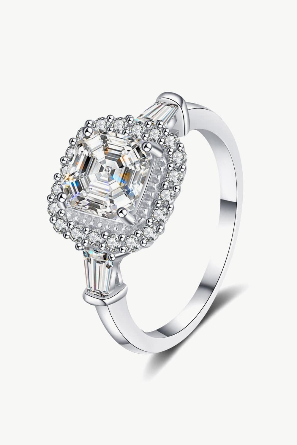 Live It Up Sterling Silver 2 Carat Moissanite Ring - MXSTUDIO.COM