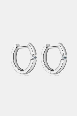 Lively 925 Sterling Silver Huggie Moissanite Earrings - MXSTUDIO.COM