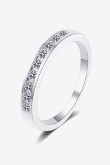 Lively And Chic Sterling Silver Moissanite Ring - MXSTUDIO.COM