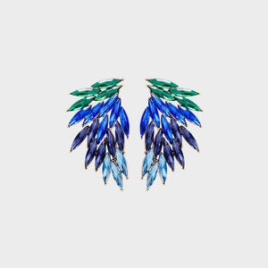 Lively Multicolor Acrylic Wing Earrings-MXSTUDIO.COM