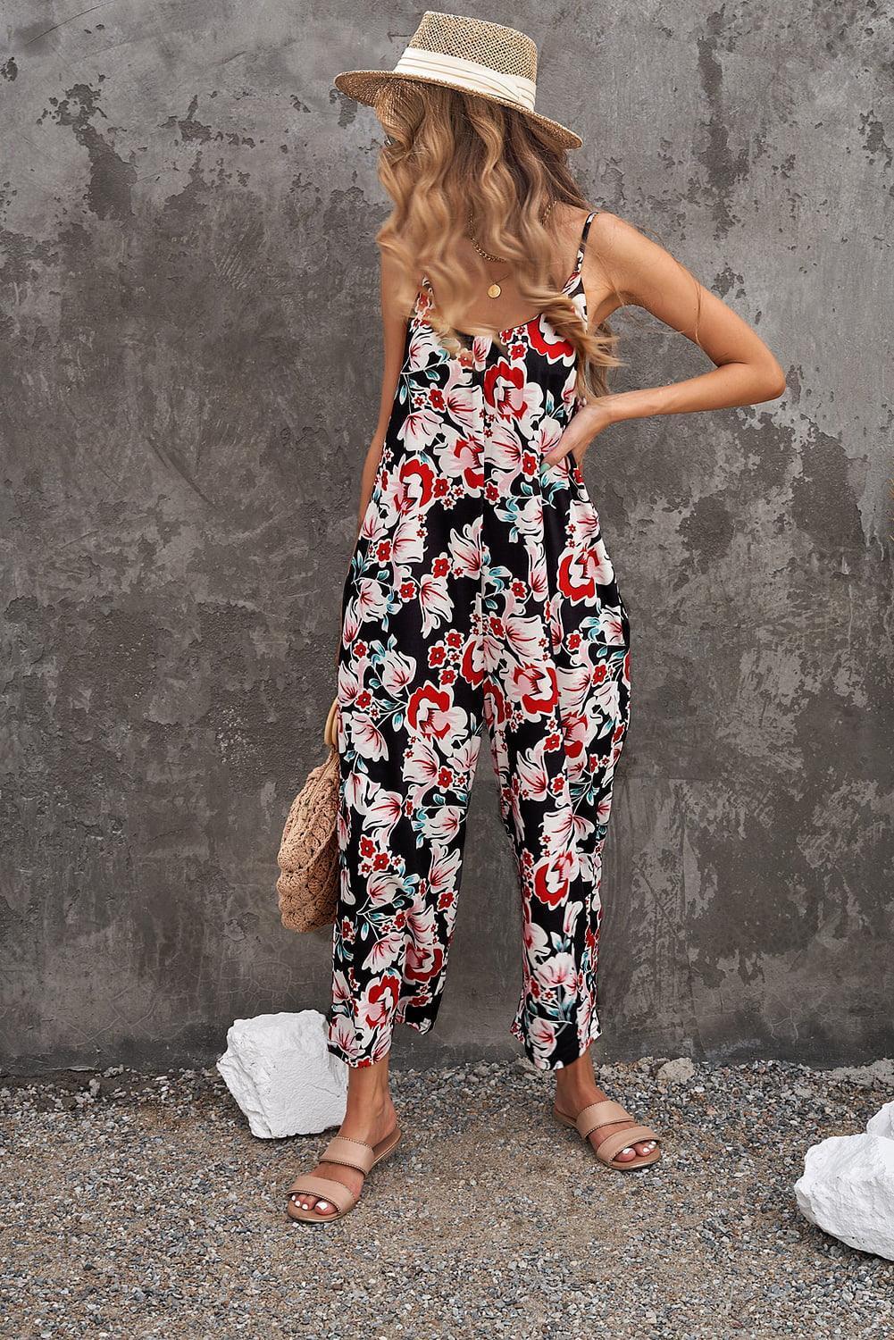 Lively Spaghetti Strap Scoop Neck Jumpsuit - MXSTUDIO.COM