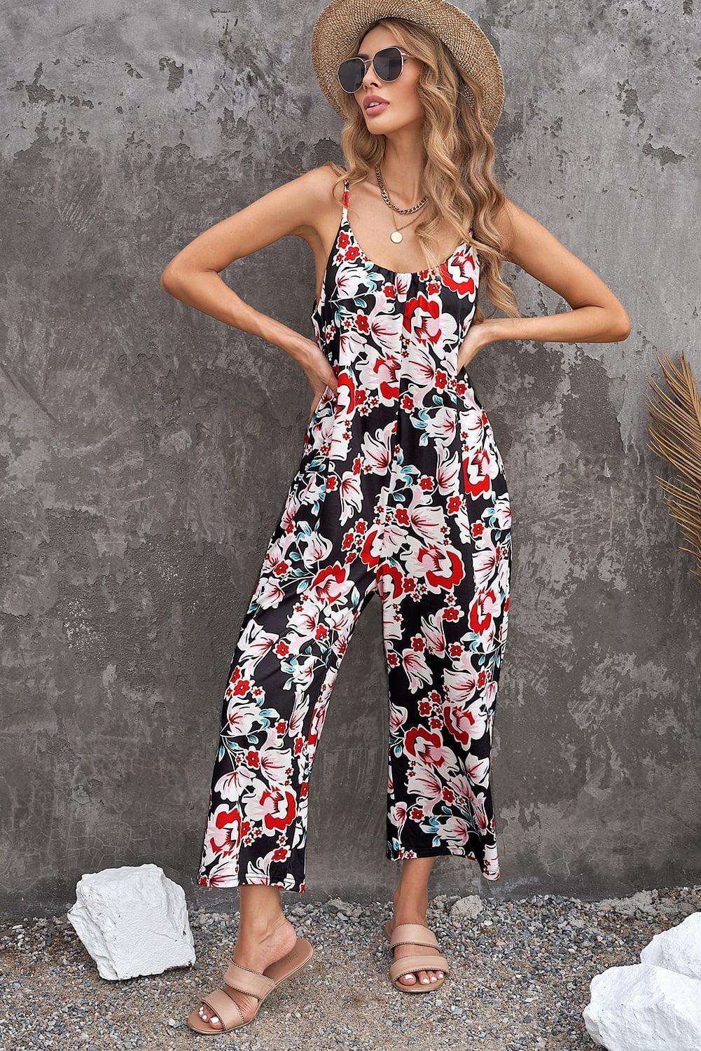 Lively Spaghetti Strap Scoop Neck Jumpsuit - MXSTUDIO.COM