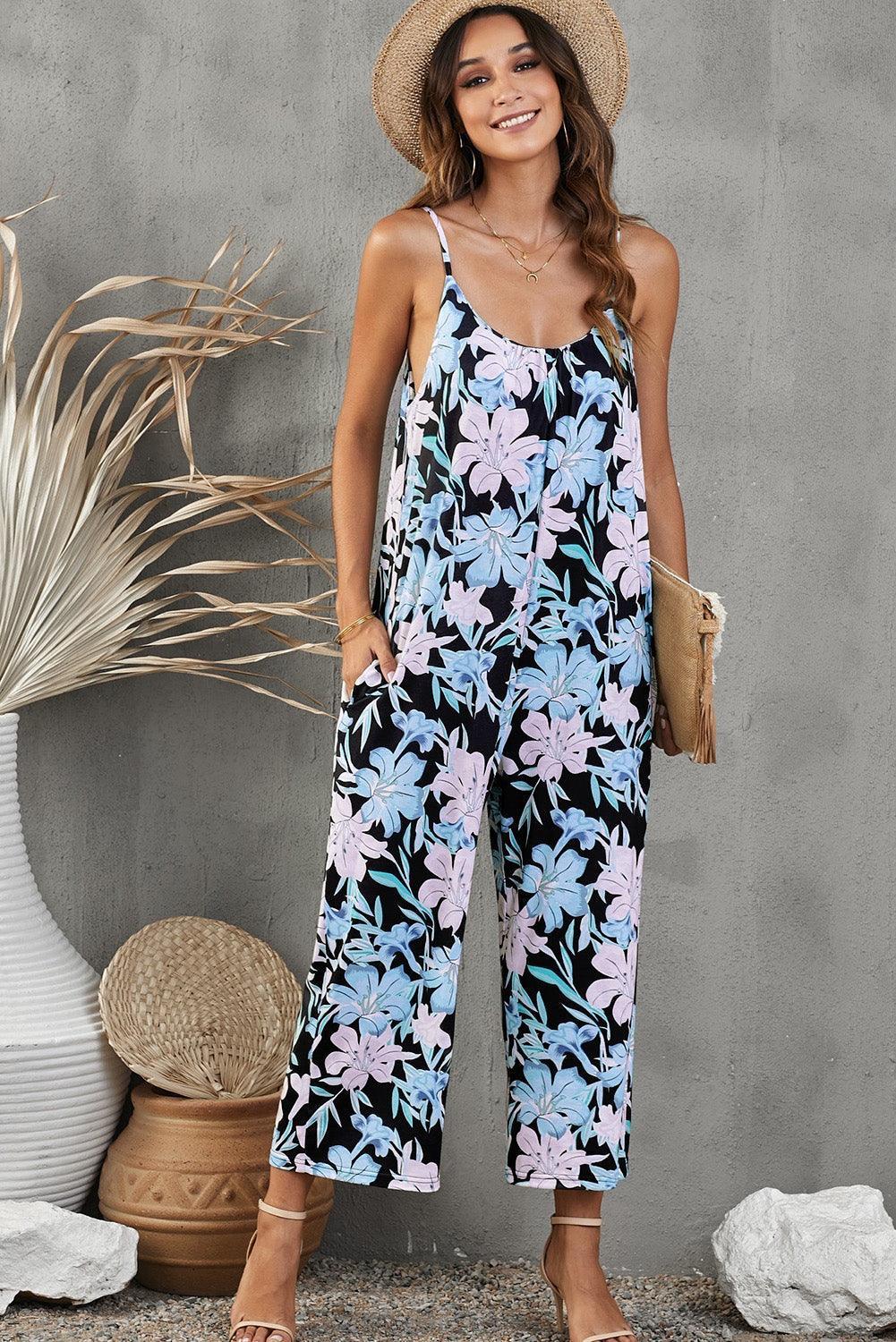 Lively Spaghetti Strap Scoop Neck Jumpsuit - MXSTUDIO.COM