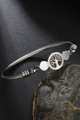 Lively Twisted Stainless Steel Cable Bracelet - MXSTUDIO.COM