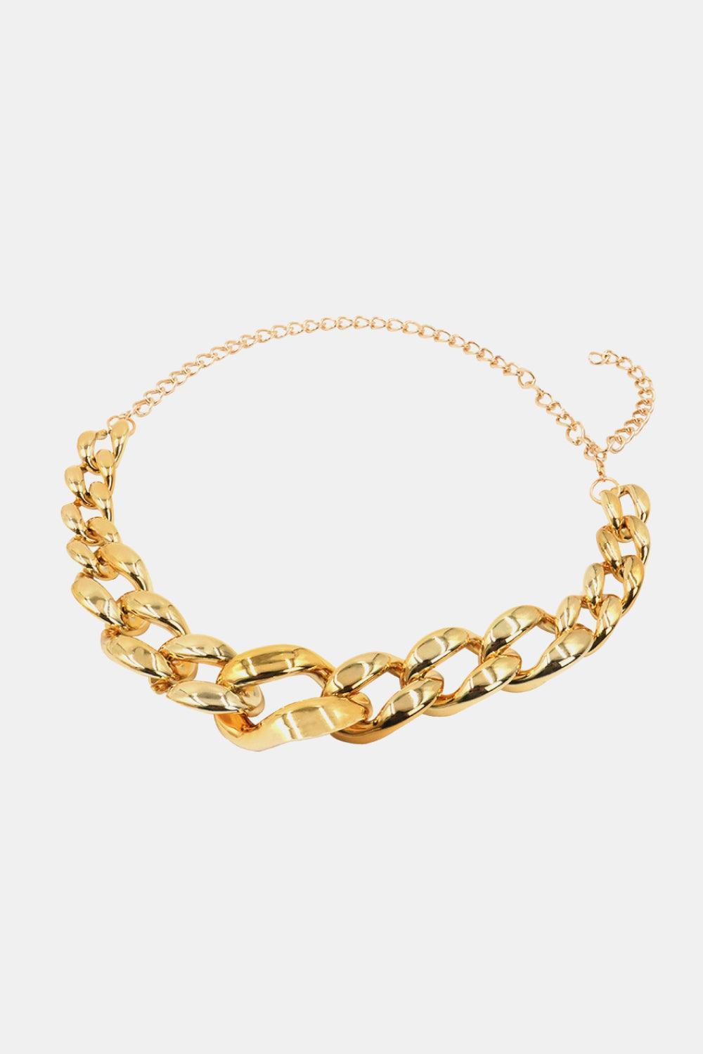 Locking Strong Women's Acrylic Gold Chain Belt - MXSTUDIO.COM