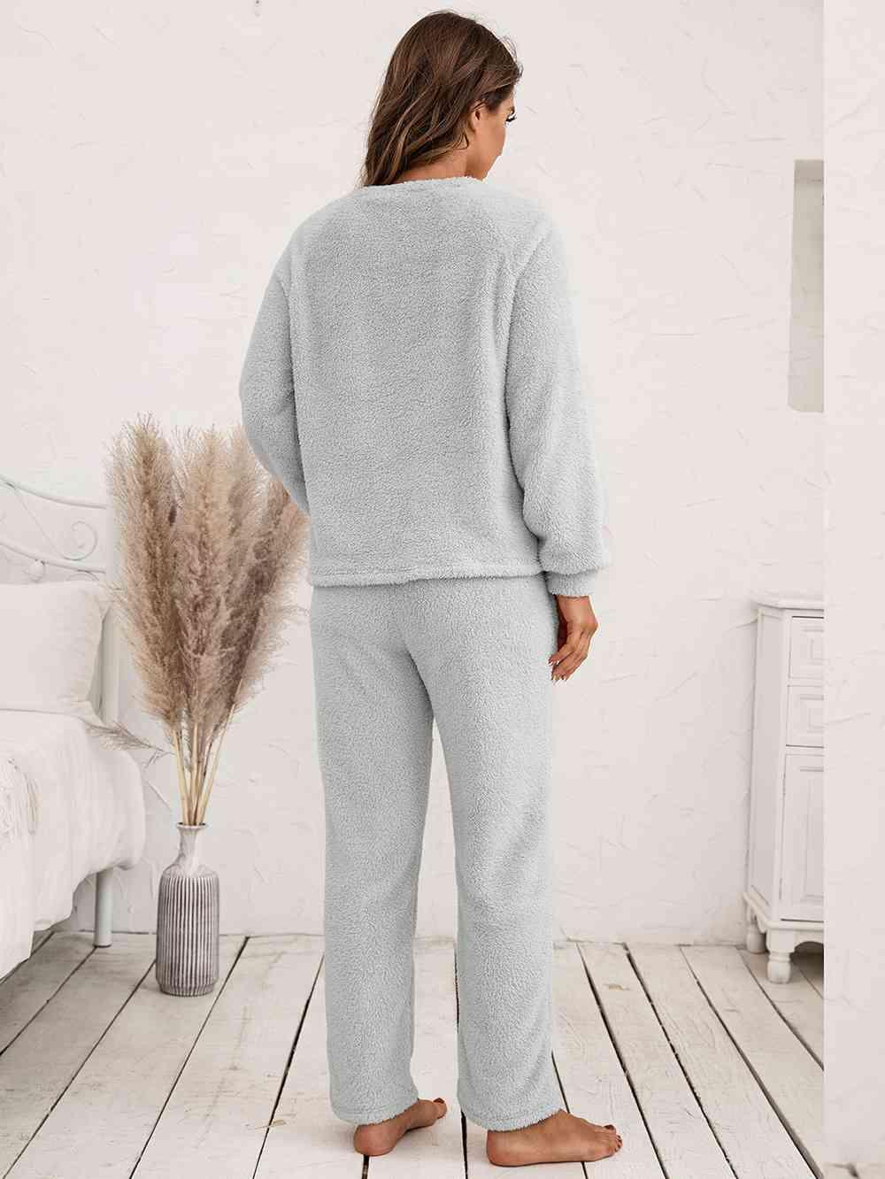 Long Sleeve Top And Pants 2 Piece Outfit Lounge Set - MXSTUDIO.COM