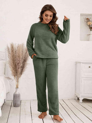 Long Sleeve Top And Pants 2 Piece Outfit Lounge Set - MXSTUDIO.COM
