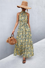 Look Fab Tie Waist Sleeveless Maxi Dress - MXSTUDIO.COM