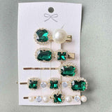 Look Pretty 5 PCS Geometric Pearl Hair Clip Set-MXSTUDIO.COM