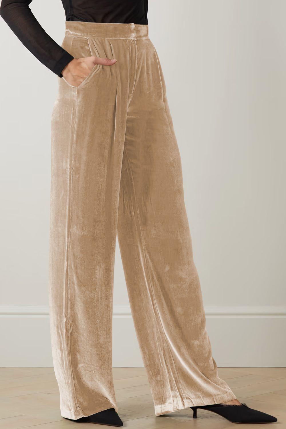 Loose And Classy Wide Leg Stretch Pants - MXSTUDIO.COM