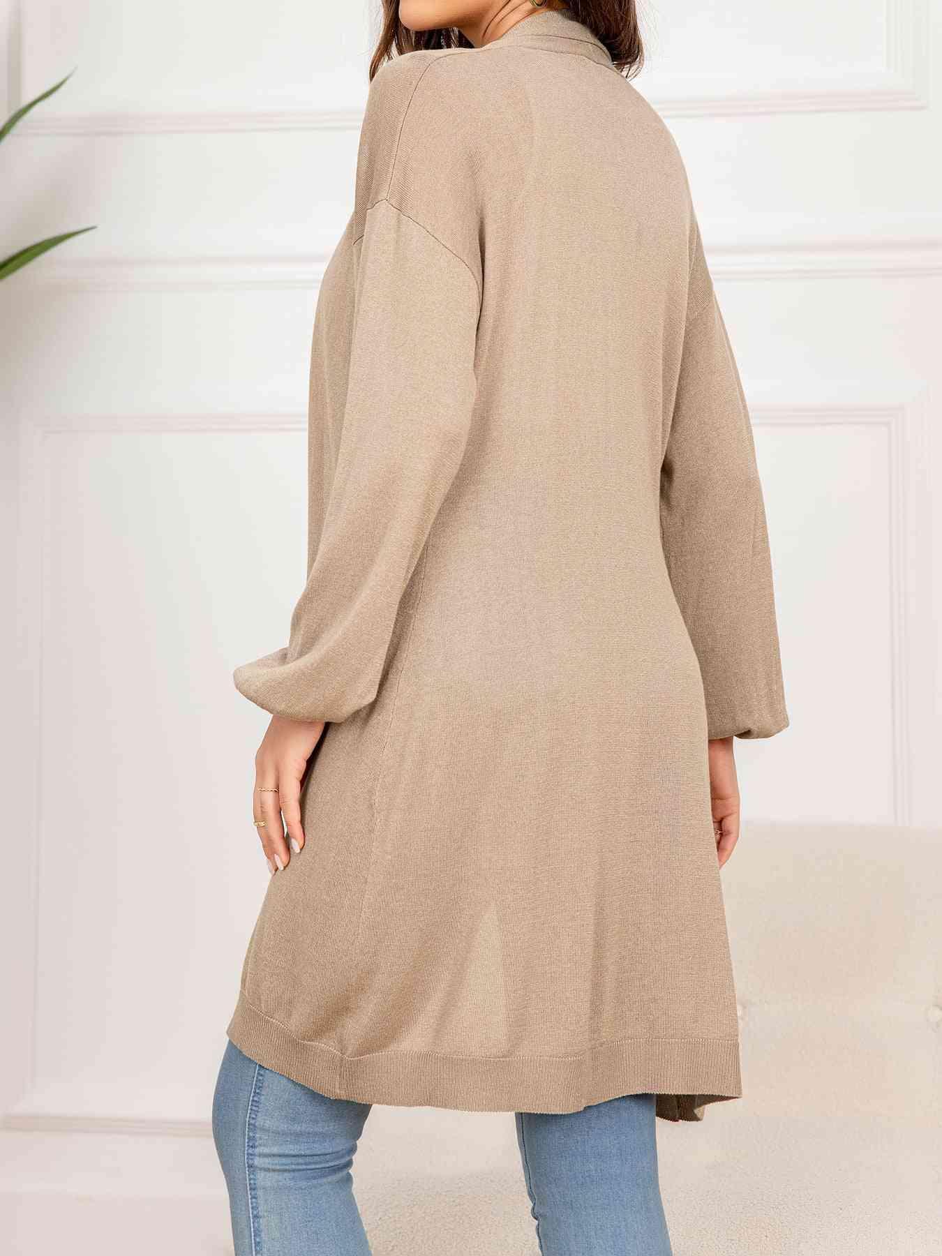 Lounge Comfortably Longline Knitted Cardigan-MXSTUDIO.COM