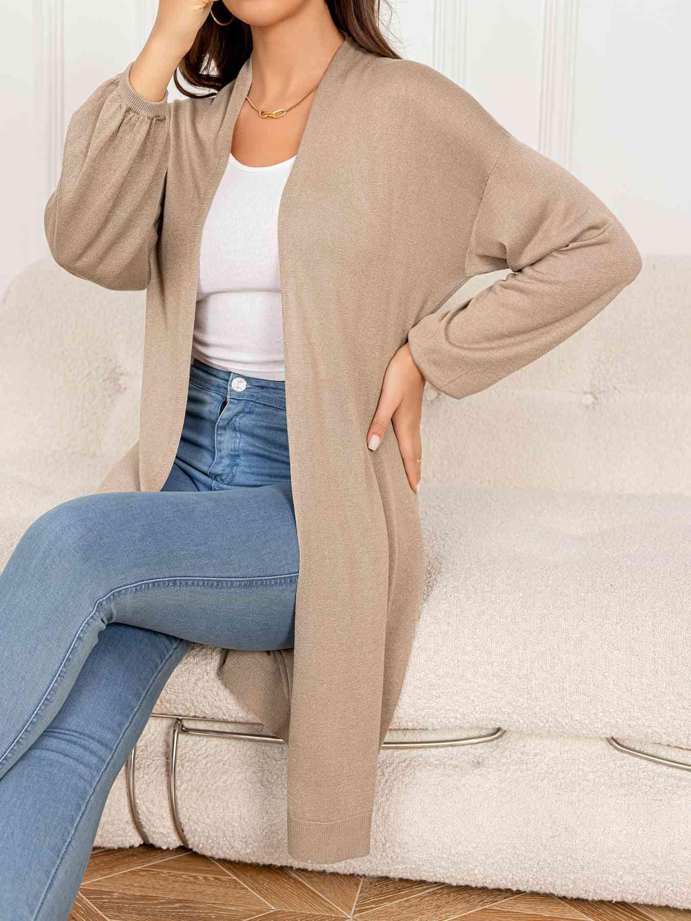 Lounge Comfortably Longline Knitted Cardigan-MXSTUDIO.COM