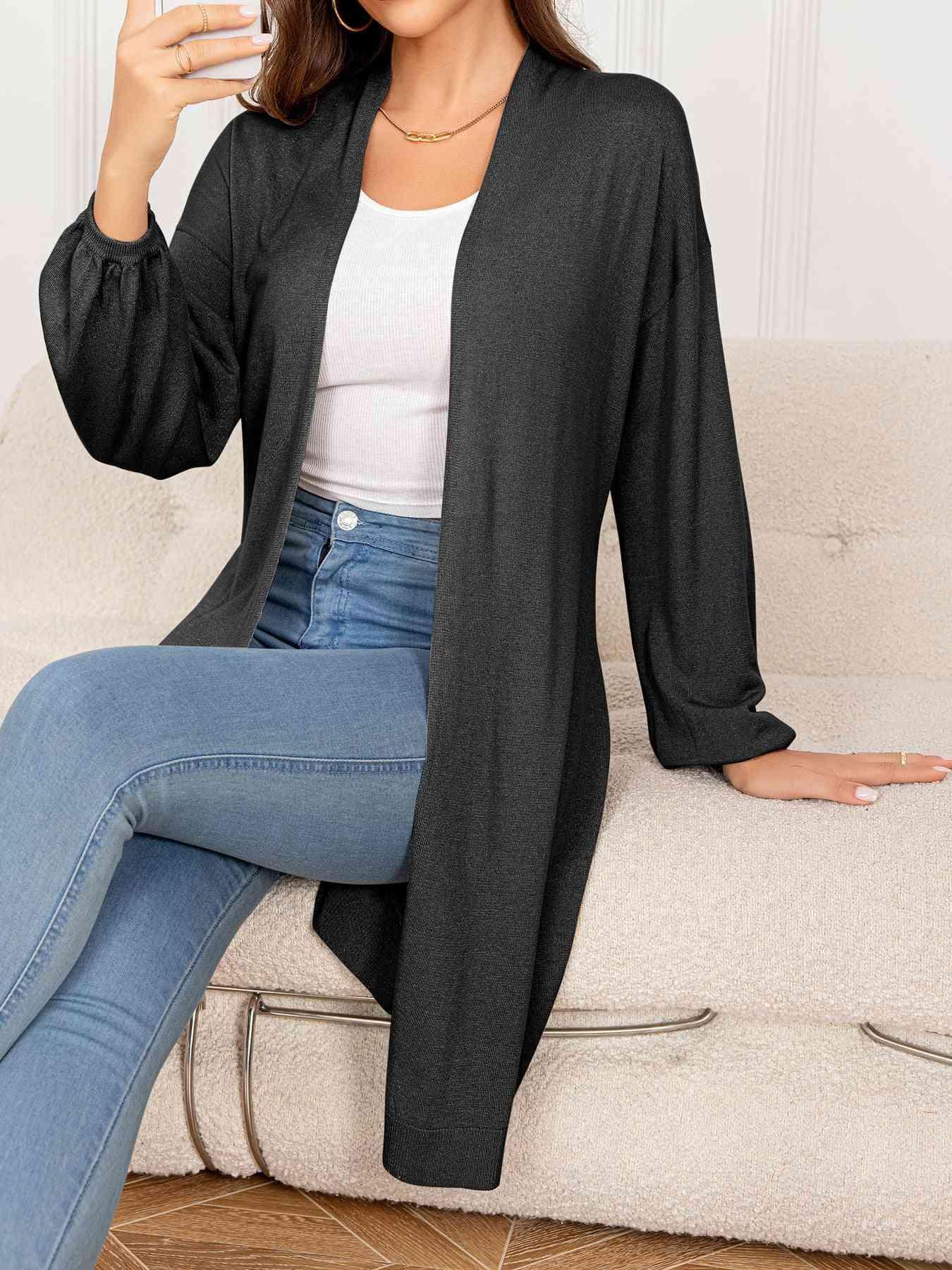 Lounge Comfortably Longline Knitted Cardigan-MXSTUDIO.COM