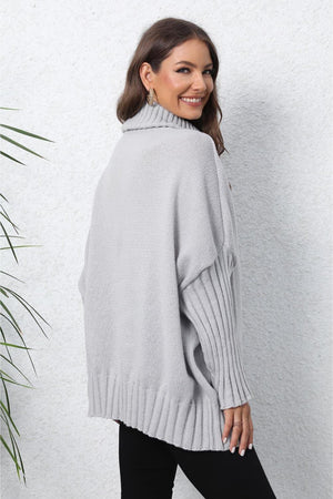 Lovable Oversized Turtle Neck Sweater - MXSTUDIO.COM